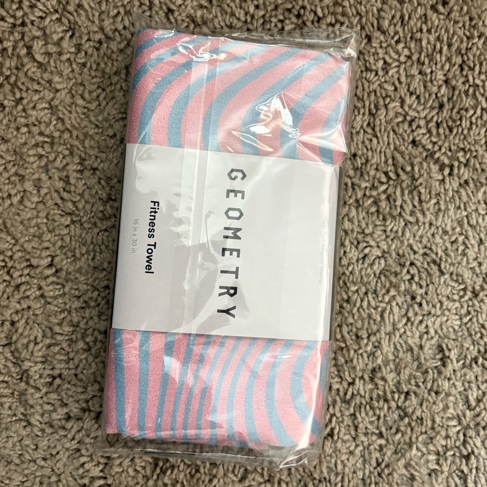 Geometry Pink and‎ Blue Fitness Towel-New